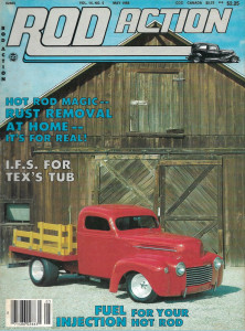 ROD ACTION 1985 MAY - INJECTION FUEL, '37 SLANT BACK, '42 FLATBED, '54 CHEVY